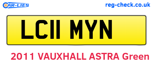 LC11MYN are the vehicle registration plates.