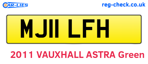 MJ11LFH are the vehicle registration plates.
