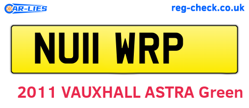 NU11WRP are the vehicle registration plates.
