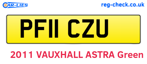 PF11CZU are the vehicle registration plates.