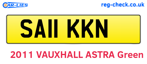 SA11KKN are the vehicle registration plates.