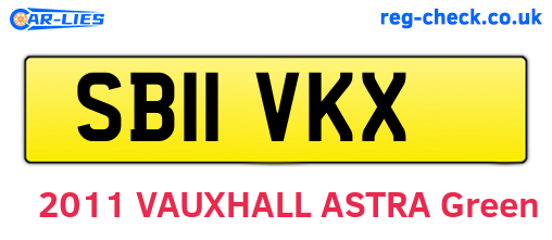 SB11VKX are the vehicle registration plates.