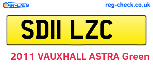 SD11LZC are the vehicle registration plates.