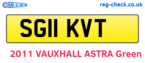 SG11KVT are the vehicle registration plates.