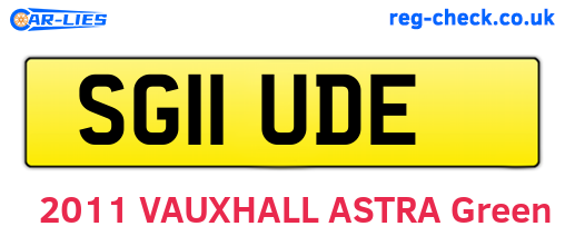 SG11UDE are the vehicle registration plates.