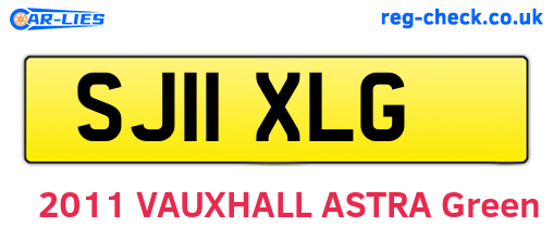 SJ11XLG are the vehicle registration plates.