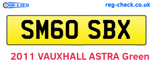 SM60SBX are the vehicle registration plates.