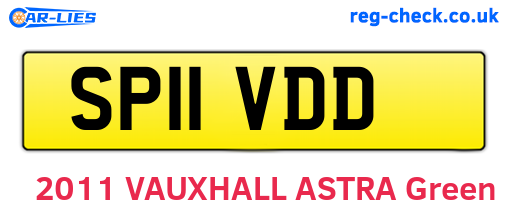 SP11VDD are the vehicle registration plates.