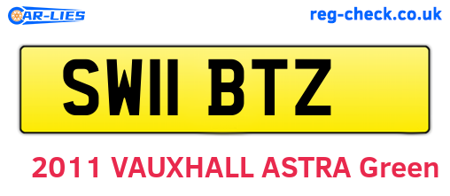 SW11BTZ are the vehicle registration plates.