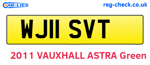 WJ11SVT are the vehicle registration plates.