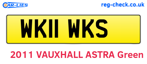 WK11WKS are the vehicle registration plates.