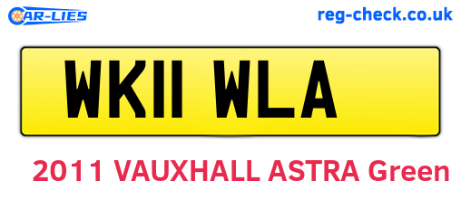 WK11WLA are the vehicle registration plates.