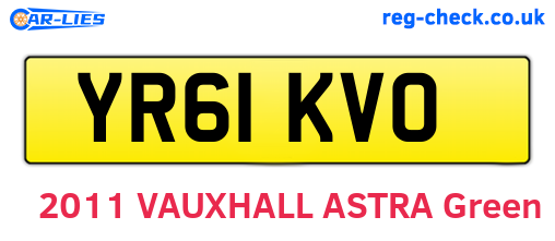 YR61KVO are the vehicle registration plates.