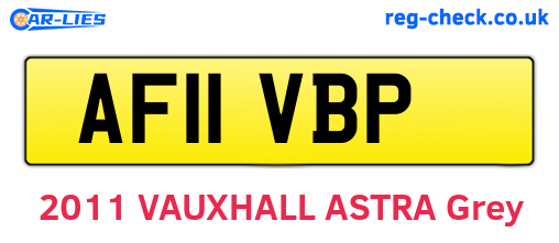 AF11VBP are the vehicle registration plates.