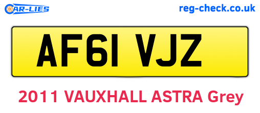 AF61VJZ are the vehicle registration plates.