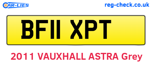 BF11XPT are the vehicle registration plates.