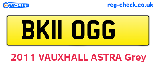 BK11OGG are the vehicle registration plates.