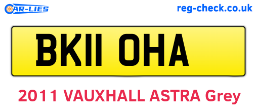 BK11OHA are the vehicle registration plates.