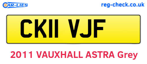 CK11VJF are the vehicle registration plates.