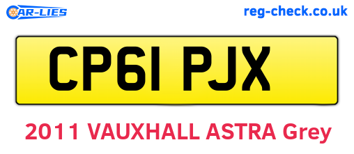 CP61PJX are the vehicle registration plates.