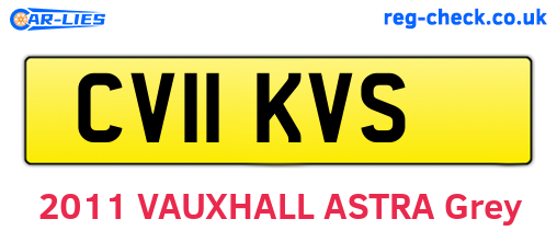 CV11KVS are the vehicle registration plates.