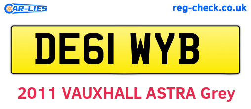 DE61WYB are the vehicle registration plates.