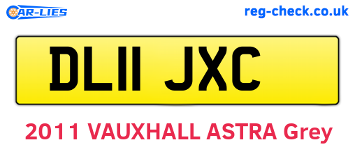 DL11JXC are the vehicle registration plates.