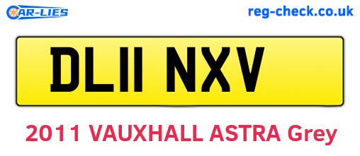 DL11NXV are the vehicle registration plates.