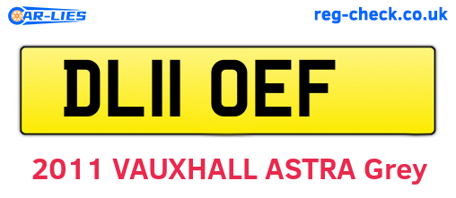 DL11OEF are the vehicle registration plates.