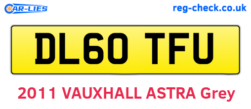 DL60TFU are the vehicle registration plates.