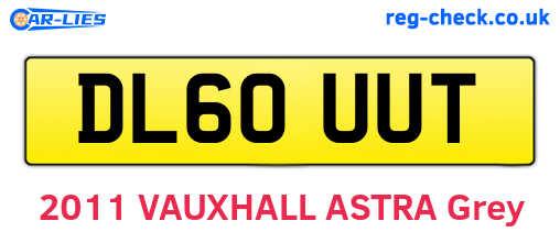 DL60UUT are the vehicle registration plates.