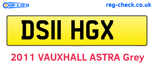 DS11HGX are the vehicle registration plates.