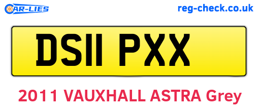 DS11PXX are the vehicle registration plates.