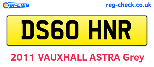 DS60HNR are the vehicle registration plates.