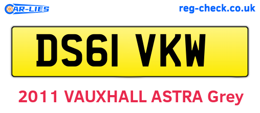 DS61VKW are the vehicle registration plates.