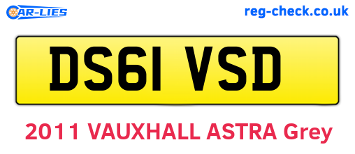 DS61VSD are the vehicle registration plates.
