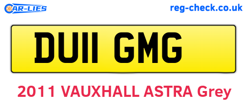 DU11GMG are the vehicle registration plates.