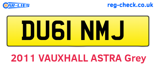 DU61NMJ are the vehicle registration plates.