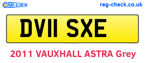 DV11SXE are the vehicle registration plates.