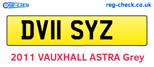 DV11SYZ are the vehicle registration plates.