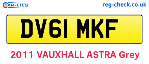 DV61MKF are the vehicle registration plates.