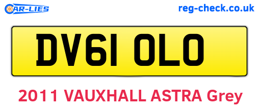 DV61OLO are the vehicle registration plates.