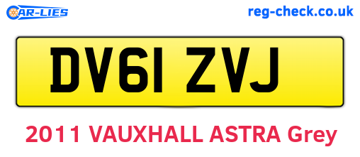 DV61ZVJ are the vehicle registration plates.