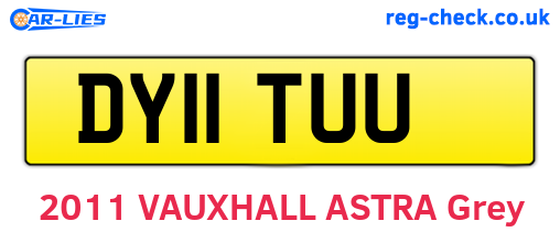 DY11TUU are the vehicle registration plates.