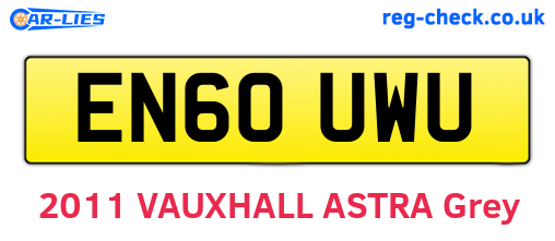 EN60UWU are the vehicle registration plates.