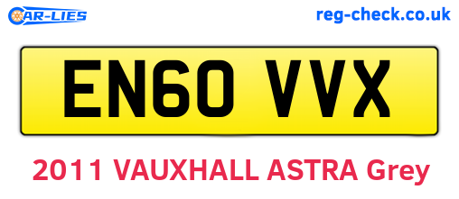 EN60VVX are the vehicle registration plates.