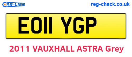 EO11YGP are the vehicle registration plates.