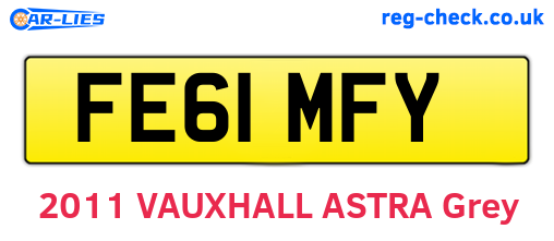 FE61MFY are the vehicle registration plates.