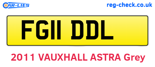 FG11DDL are the vehicle registration plates.