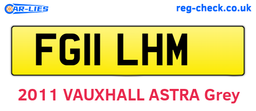 FG11LHM are the vehicle registration plates.